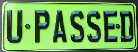 Large Dl You Passed Novelty Number Plate N 3D Decoupage by Sheila Lewis