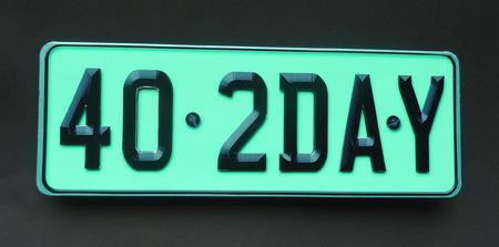 Large Dl 40th Birthday Novelty Number Plate and 3D Decoupage by Sheila Lewis