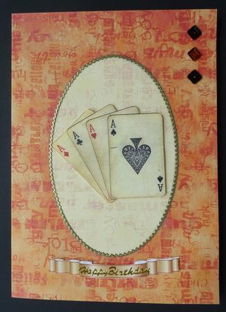 Men's Grunge Subtle Man Words A5 Card Front or Insert by Sheila Lewis