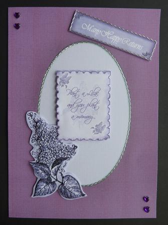 A5 Linen Embossed Card Front or Insert by Sheila Lewis
