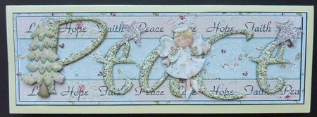 Heavenly Peace Large Dl Card with Decoupage by Sheila Lewis
