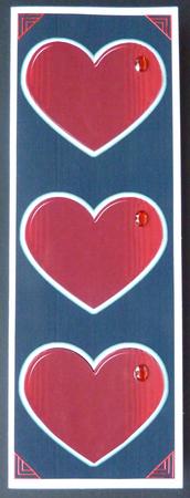 Valentine Hearts Large Dl Card by Sheila Lewis