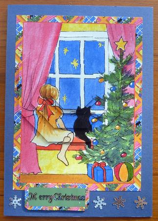 Waiting for Santa Octagon by Sheila Lewis