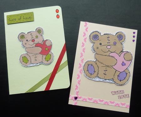 Freddy Teddy Valentine Digital Stamp Sheet by Sheila Lewis