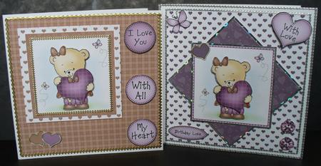 Rosie's Heart Kit in Raspberry with Step by Step Decoupage by Sheila Lewis