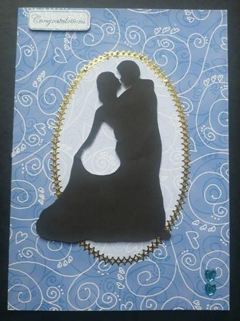 A5 Pretty Rose Swirls Card Front or Insert by Sheila Lewis