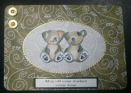 A5 Pretty Rose Swirls Card Front or Insert by Sheila Lewis
