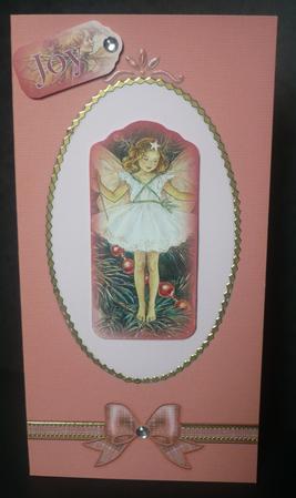Dl Fancy Bow Card Front or Insert by Sheila Lewis