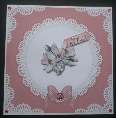 8 x 8 Pearls and Lace Card Fronts by Sheila Lewis