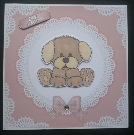 8 x 8 Pearls and Lace Card Fronts by Sheila Lewis