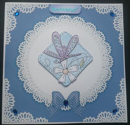 8 x 8 Pearls and Lace Card Fronts by Sheila Lewis
