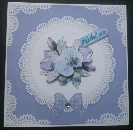 8 x 8 Pearls and Lace Card Fronts by Sheila Lewis