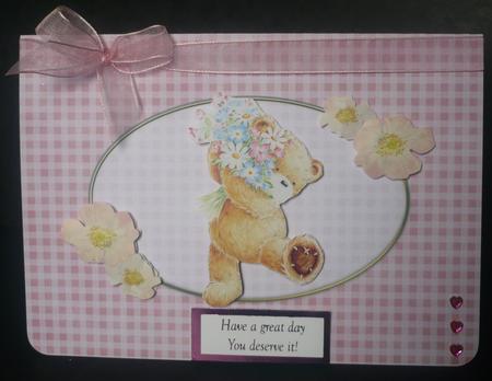 A5 Gingham Card Front or Insert by Sheila Lewis