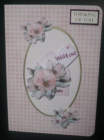 A5 Gingham Card Front or Insert by Sheila Lewis