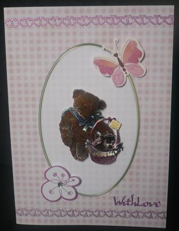 A5 Gingham Card Front or Insert by Sheila Lewis
