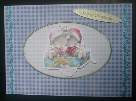 A5 Gingham Card Front or Insert by Sheila Lewis