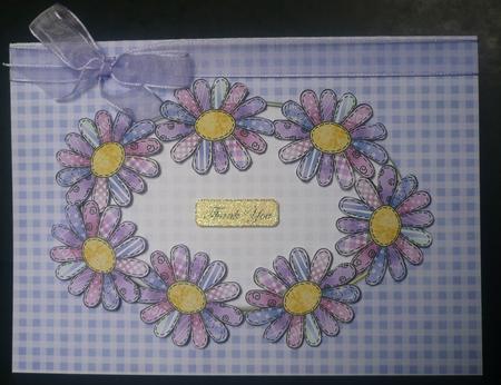 A5 Gingham Card Front or Insert by Sheila Lewis