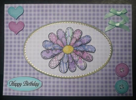 A5 Gingham Card Front or Insert by Sheila Lewis