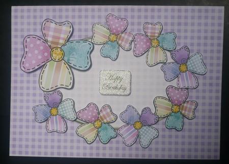 A5 Gingham Card Front or Insert by Sheila Lewis