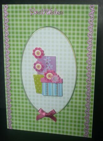 A5 Gingham Card Front or Insert by Sheila Lewis