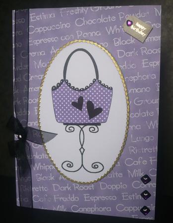 A5 Coffee Words Card Front or Insert by Sheila Lewis