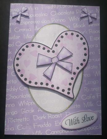 A5 Coffee Words Card Front or Insert by Sheila Lewis