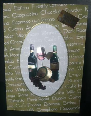 A5 Coffee Words Card Front or Insert by Sheila Lewis