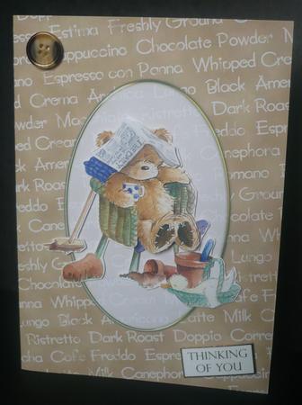A5 Coffee Words Card Front or Insert by Sheila Lewis
