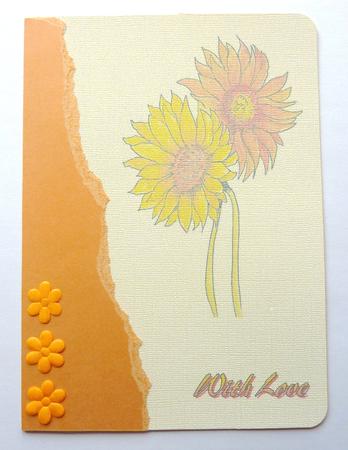 Digital Stamp Gerbera with Coloured Version Too Featured Gallery Photo