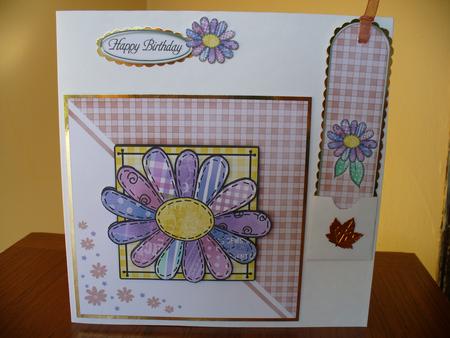Patchwork Petals Quick Card with Decoupage by Sheila Lewis