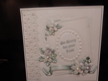 Porcelain So Sorry for Your Loss 8in x 8in Decoupage by Sheila Pickering