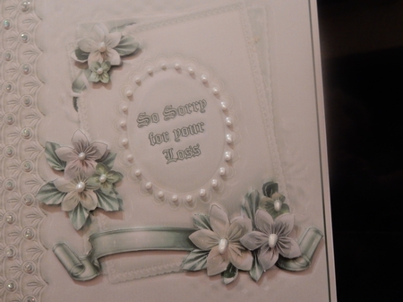Porcelain So Sorry for Your Loss 8in x 8in Decoupage by Sheila Pickering