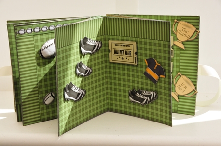 3D Rugby Carousel Card Kit by Sheila Pickering