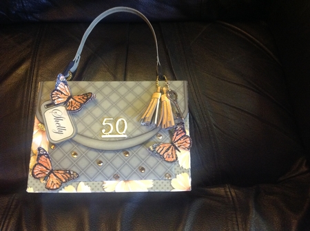 3D Butterflies & Flowers Handbag Treat or Favour Box Kit by Sheila Pickering