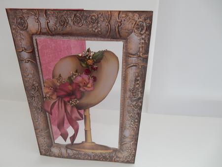 Pretty Vintage Flower Hat on a Stand A4 by Sheila Pickering