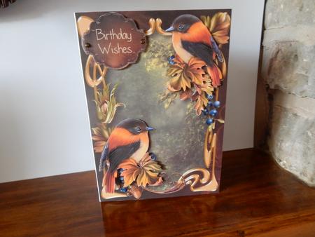 Gorgeous Birds on an Art Nouveau Frame by Sheila Pickering