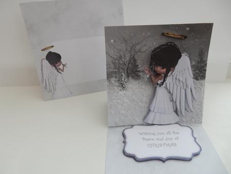 Christmas Angel 7 Easel Card by Sheila Pickering