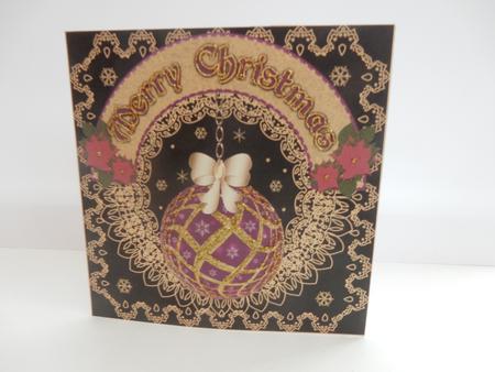Christmas Large Card Front in Black 7 by Sheila Pickering