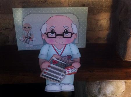 3D on the Shelf Card Kit - Old Man Doctor Hart by Sheila Pickering
