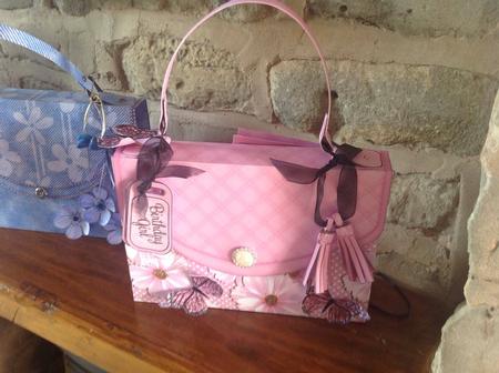 3D Butterflies & Flowers Handbag Treat or Favour Box Kit by Sheila Pickering