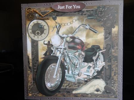 Time to Ride Bike Topper with Decoupage by Sheila Pickering