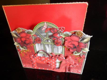 The Red Shoes Window Topper Kit by Sheila Pickering