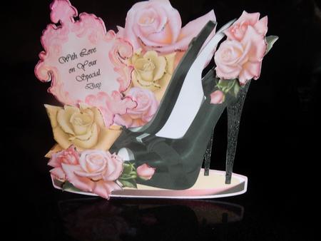 Perfectly Perky in Pink - Shaped, Shoe Topper by Sheila Pickering
