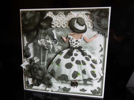 The Black Rose Dress Card Front Kit by Sheila Pickering