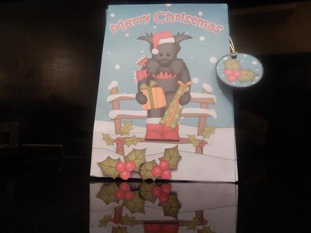3D Little Christmas Scottie Dog Gift Bag Mini Kit by Sheila Pickering