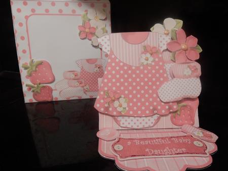 Easel Card Kit - Summertime Baby - Girl by Sheila Pickering