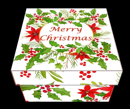 Gift Box - Christmas Poinsettia Wreath by Craft Box