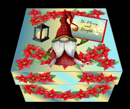 GIFT BOX - POINSETTIA GNOME 2 by Craft Box