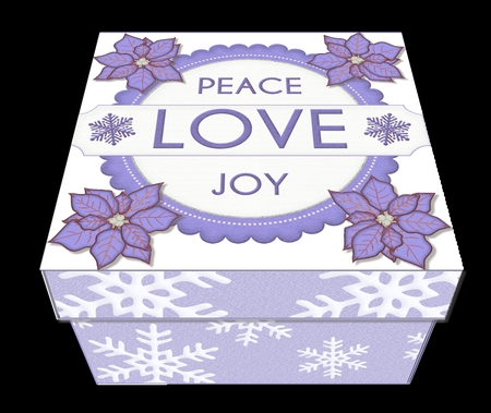 GIFT BOX - PURPLE POINSETTIAS by Craft Box