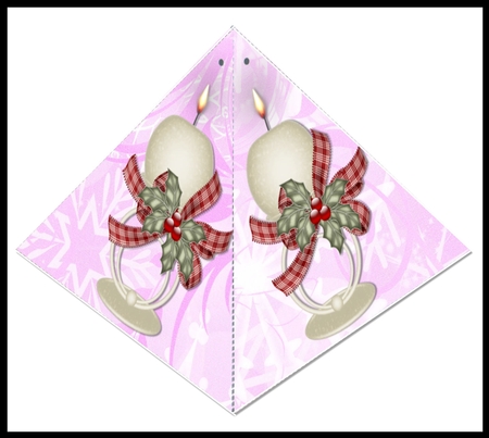 Folded Triangle Box - Christmas Candle by Craft Box